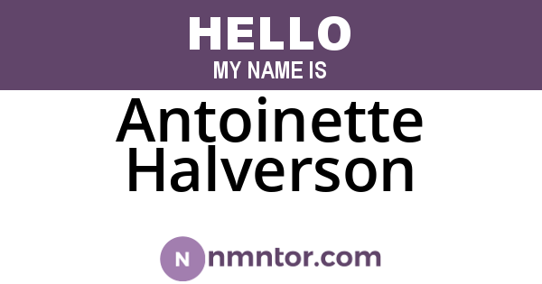 Antoinette Halverson