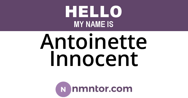 Antoinette Innocent