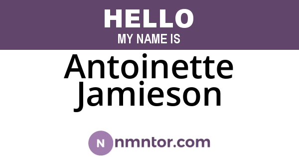 Antoinette Jamieson