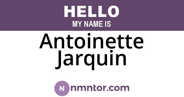 Antoinette Jarquin