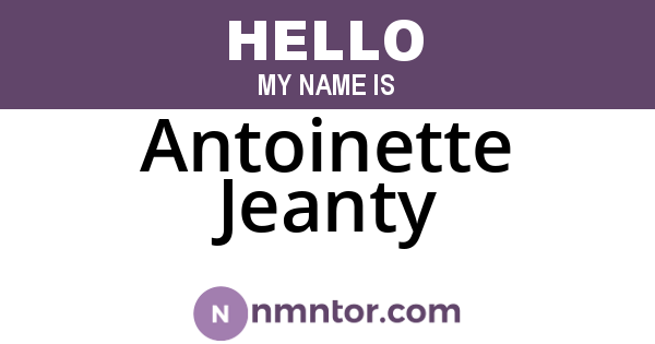 Antoinette Jeanty