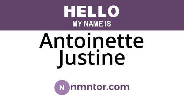 Antoinette Justine