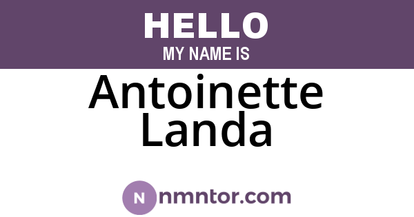 Antoinette Landa