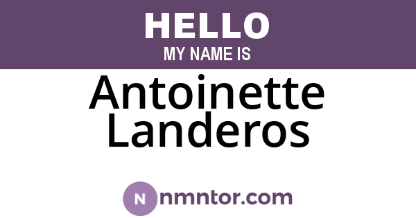 Antoinette Landeros