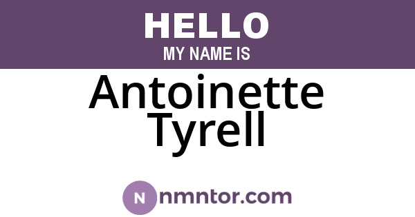 Antoinette Tyrell