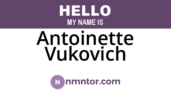 Antoinette Vukovich
