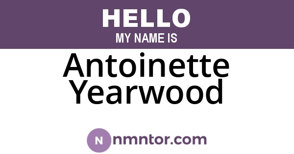 Antoinette Yearwood