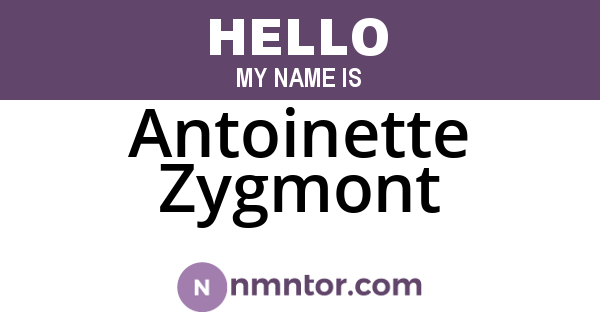 Antoinette Zygmont