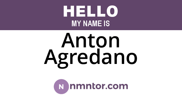Anton Agredano