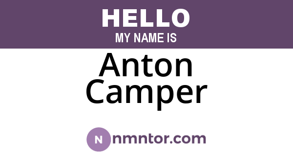 Anton Camper