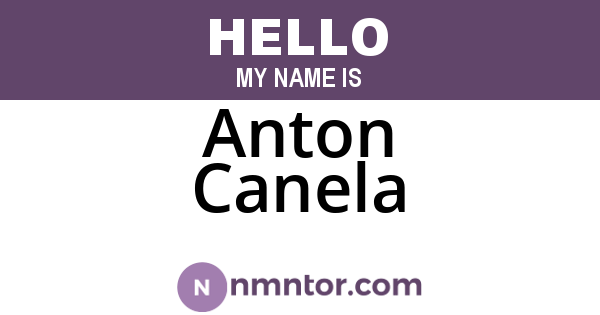 Anton Canela