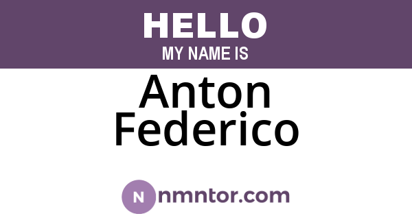 Anton Federico