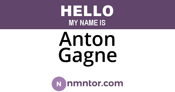 Anton Gagne