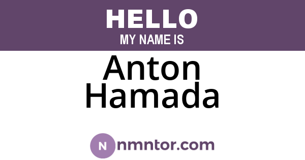Anton Hamada
