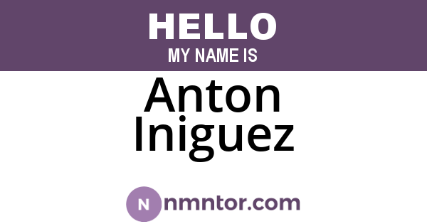 Anton Iniguez
