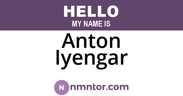 Anton Iyengar