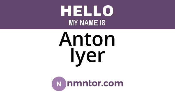 Anton Iyer