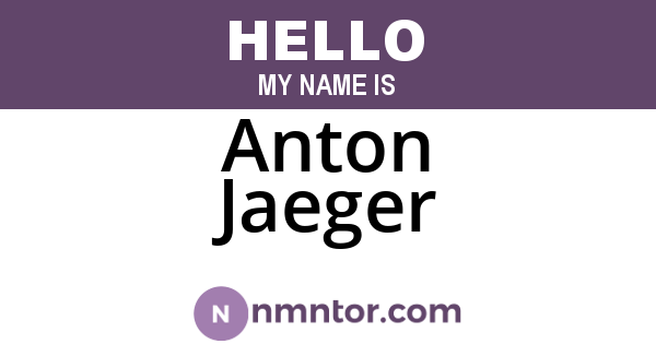 Anton Jaeger
