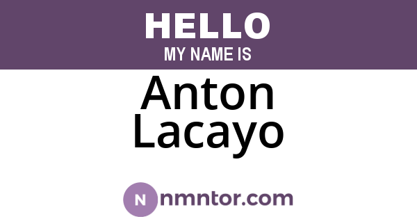 Anton Lacayo