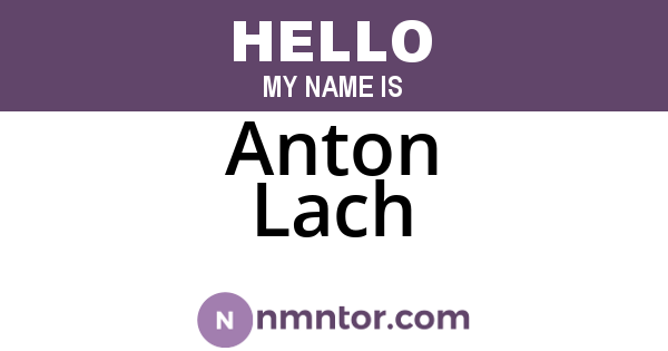 Anton Lach