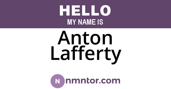 Anton Lafferty