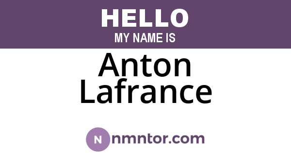 Anton Lafrance