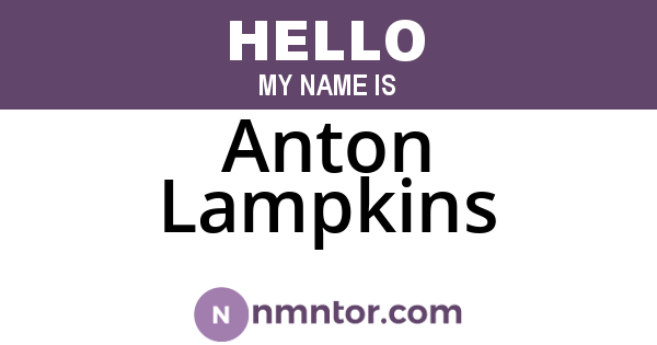 Anton Lampkins