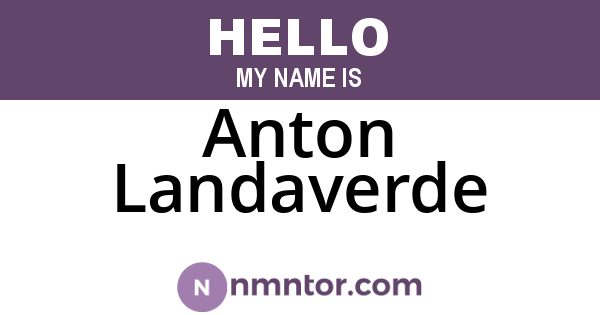 Anton Landaverde
