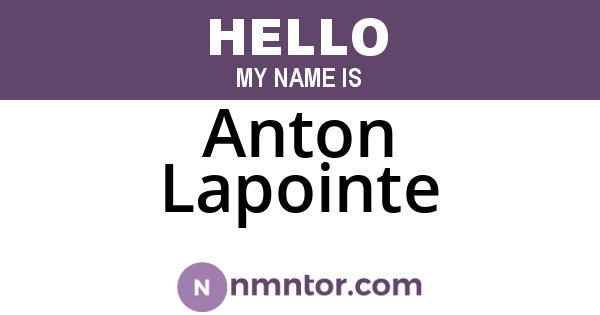 Anton Lapointe