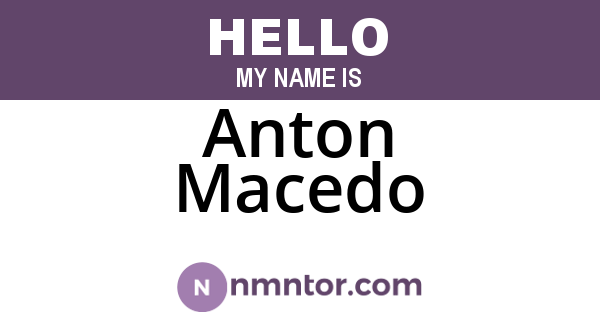 Anton Macedo