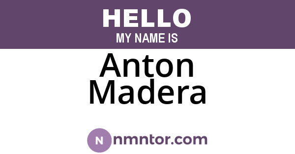 Anton Madera