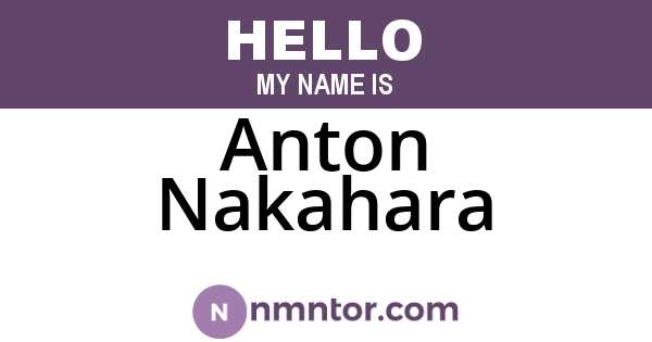 Anton Nakahara