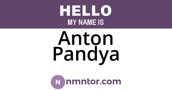 Anton Pandya
