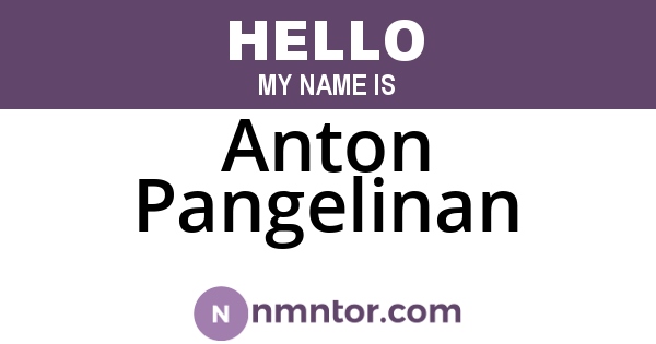Anton Pangelinan