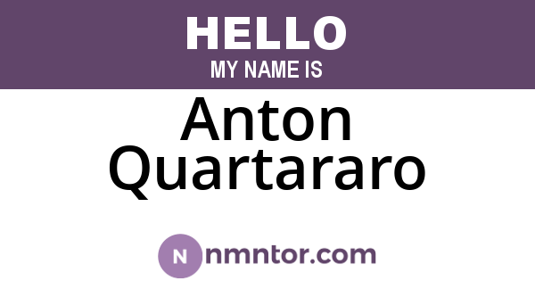 Anton Quartararo
