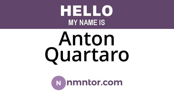 Anton Quartaro