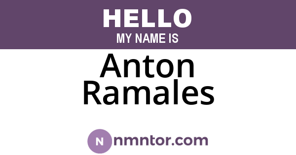 Anton Ramales