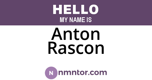 Anton Rascon