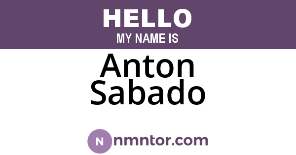 Anton Sabado