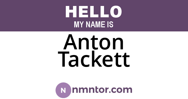 Anton Tackett