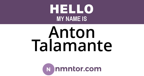 Anton Talamante