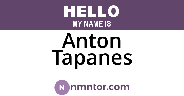 Anton Tapanes