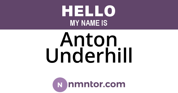 Anton Underhill
