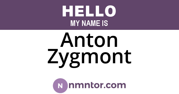 Anton Zygmont