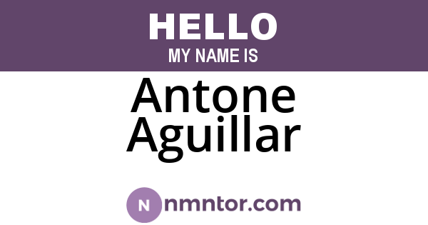 Antone Aguillar