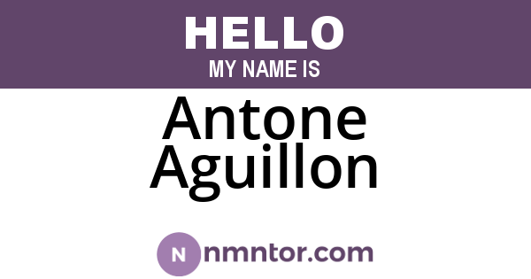 Antone Aguillon