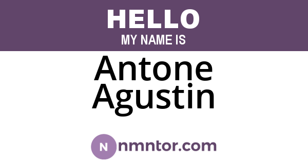 Antone Agustin