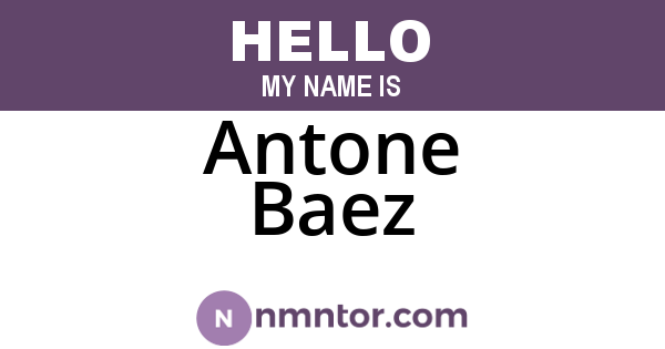 Antone Baez