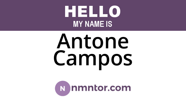 Antone Campos