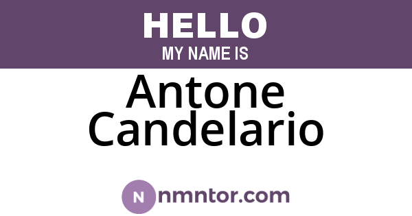 Antone Candelario